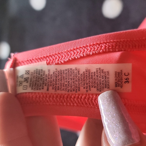 Victoria's Secret 36C coral strapless pushup bikini top - Picture 6 of 7